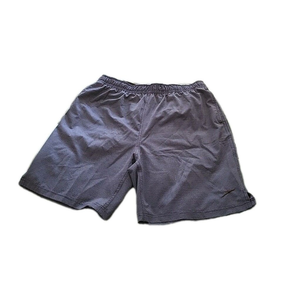 Speedo Men's (L) Blue Back Zip Pocket Swim Trunks Board Shorts